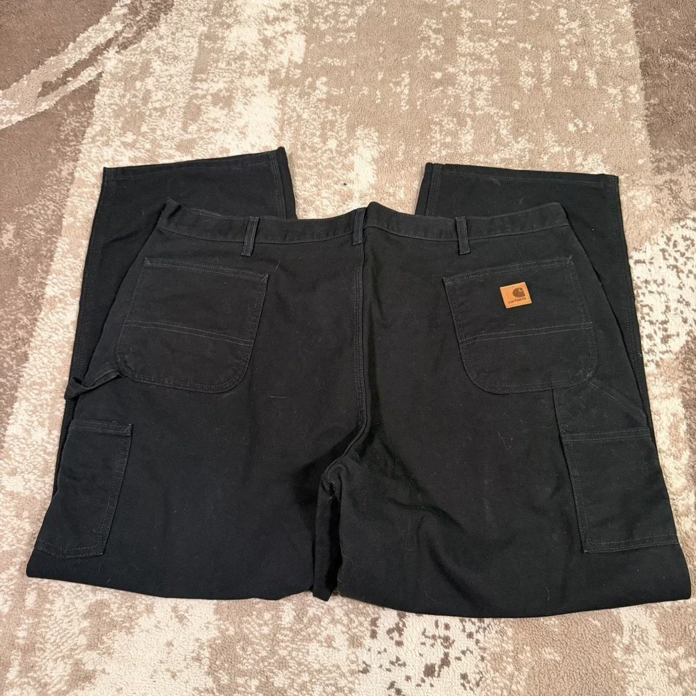 Carhartt‎ Carpenter B11 Pants Men's 46x30 Black Duck Canvas Vintage Y2K